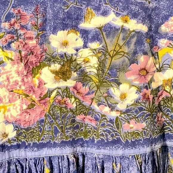 Phases 100% cotton boho cottage core garden print dress size M - Picture 3 of 8